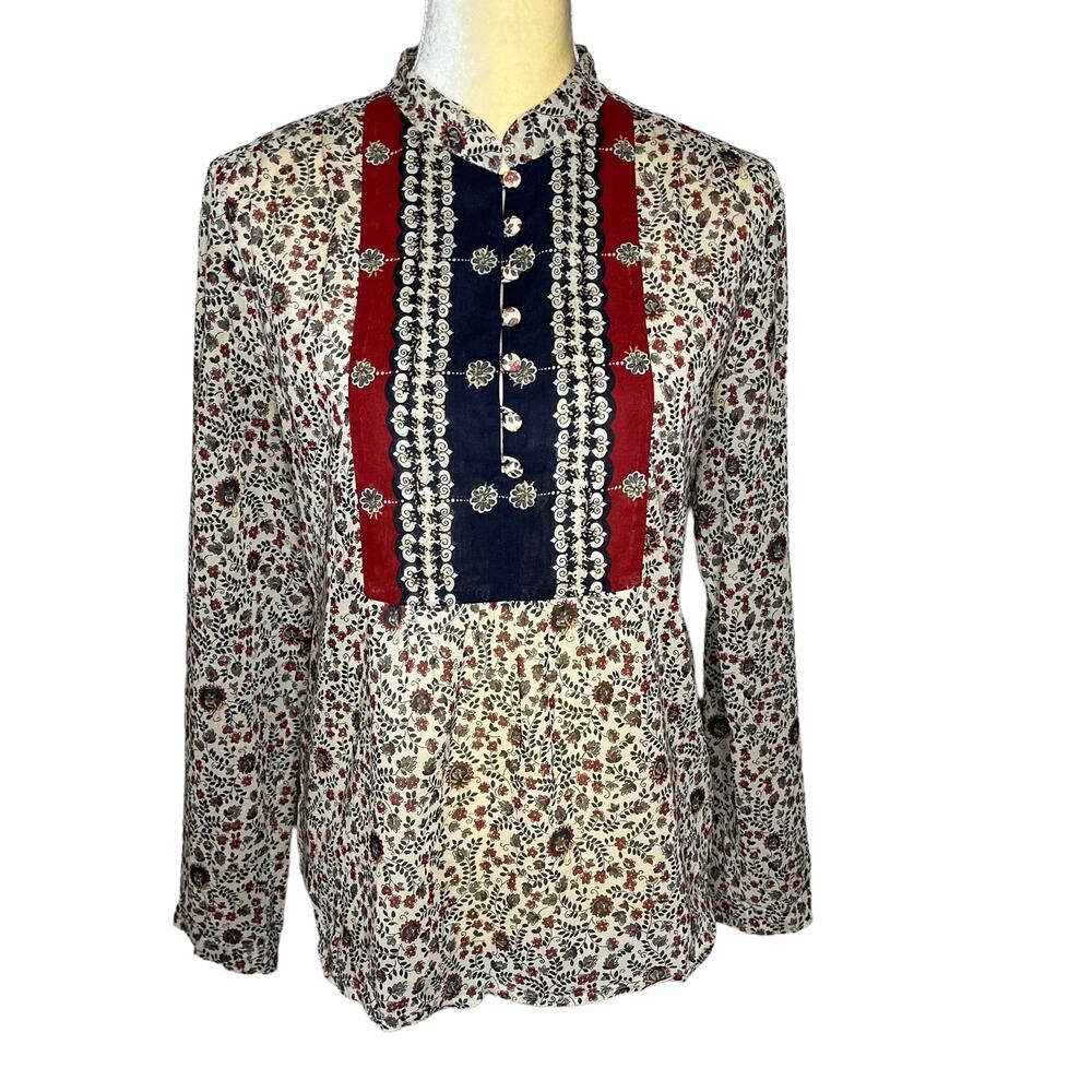 Vintage 1990s 90s KORS Michael Kors Boho Peasant Top Size Medium